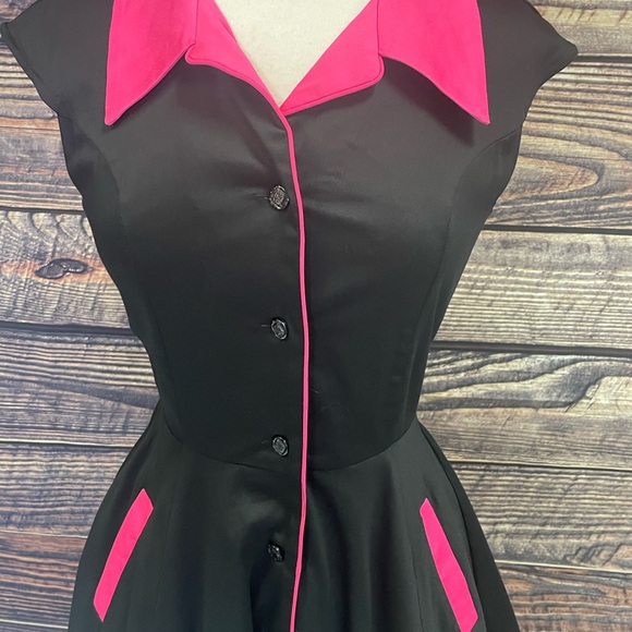 Orchid Bloom Rockabilly button front dress - Picture 4 of 6